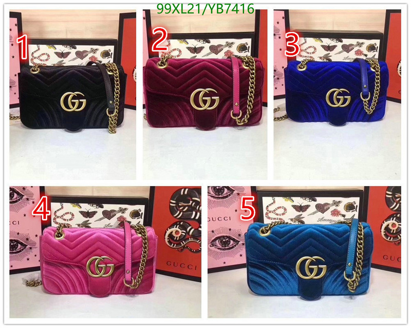 Gucci Bag-(4A)-Marmont,Code: YB7416,$: 99USD