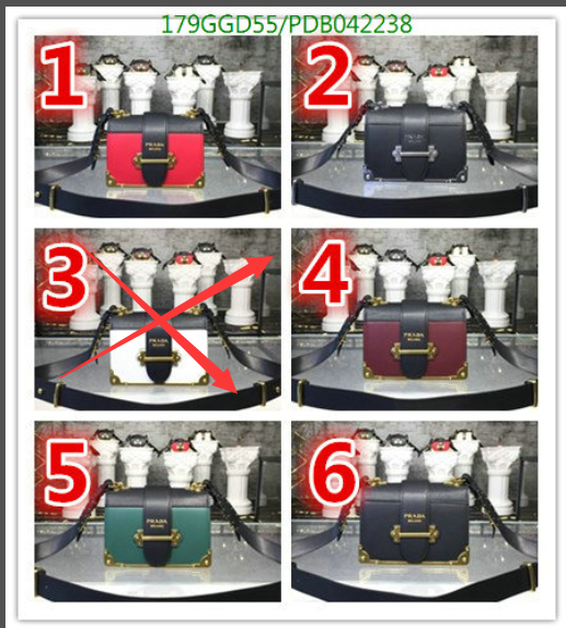 Prada Bag-(Mirror)-Diagonal-,Code: PDB042238,$:179USD