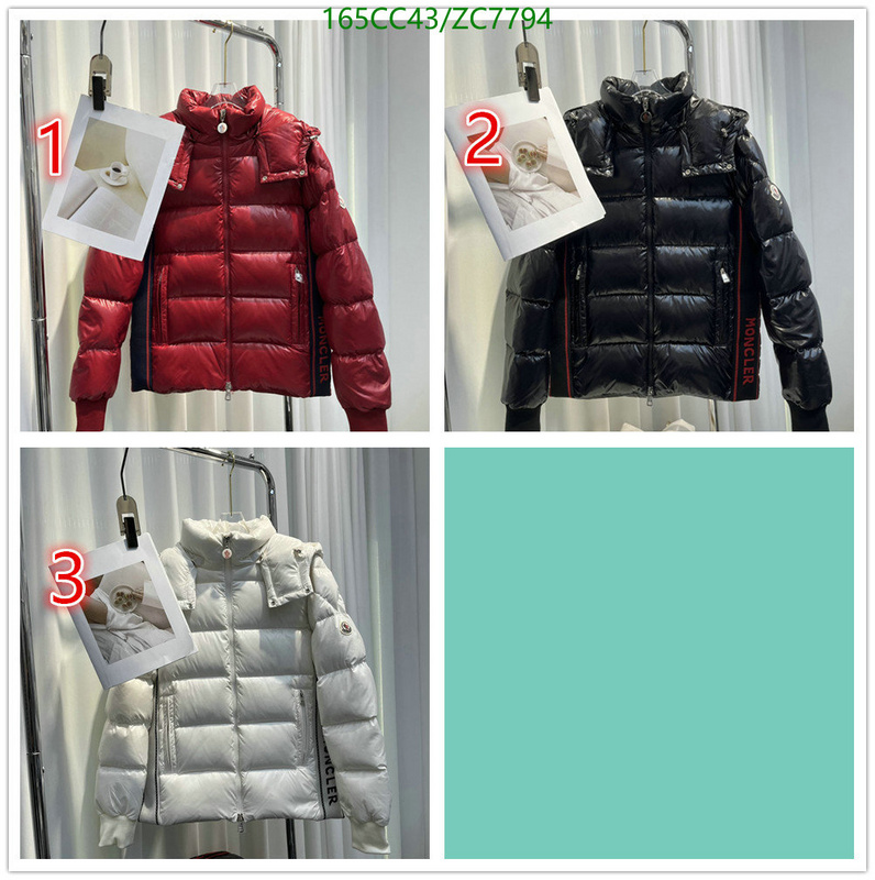 Down jacket Men-Moncler, Code: ZC7794,$: 165USD