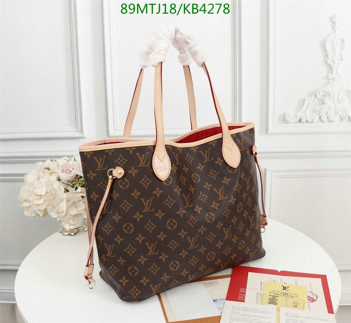 LV Bags-(4A)-Neverfull-,Code: KB4278,$: 89USD