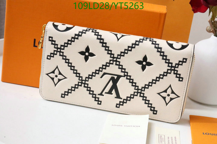 LV Bags-(Mirror)-Wallet-,Code: YT5263,$: 109USD