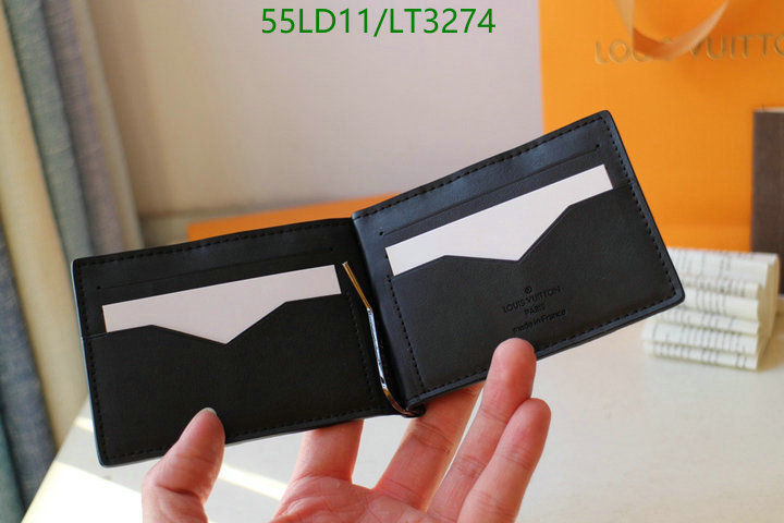 LV Bags-(Mirror)-Wallet-,Code: LT3274,$: 55USD