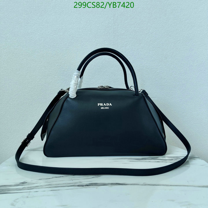 Prada Bag-(Mirror)-Handbag-,Code: YB7420,$: 299USD