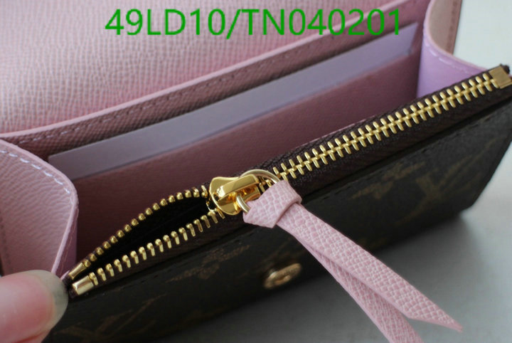 LV Bags-(Mirror)-Wallet-,Code: TN040201,$: 49USD