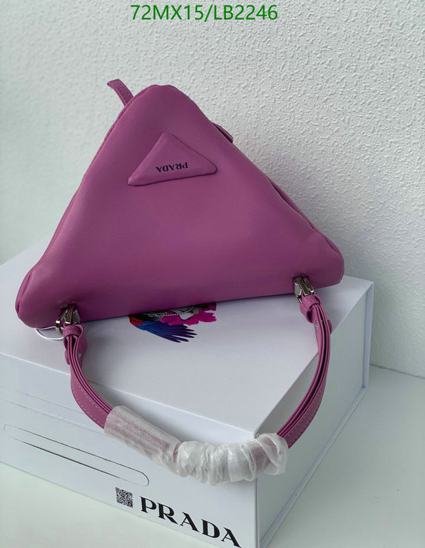 Prada Bag-(4A)-Triangle-,Code: LB2246,$: 72USD