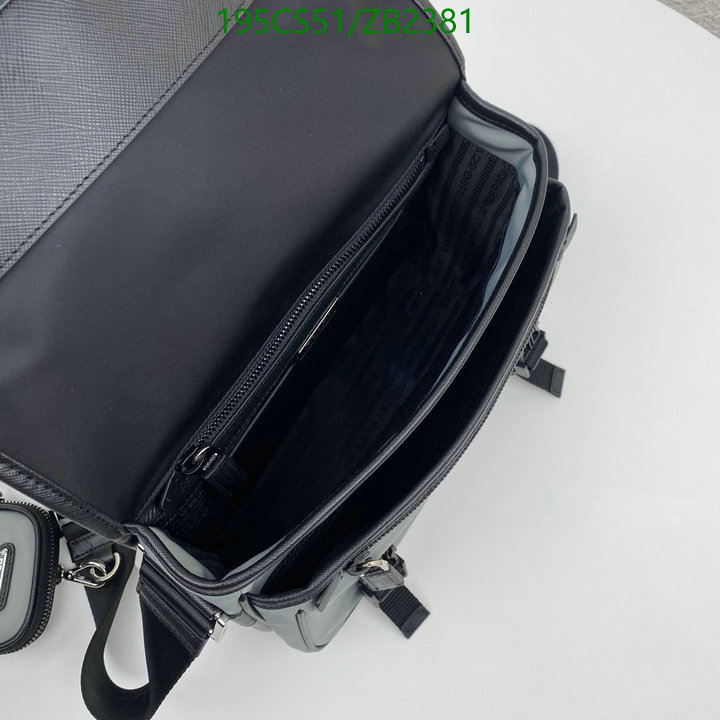 Prada Bag-(Mirror)-Diagonal-,Code: ZB2381,$: 195USD