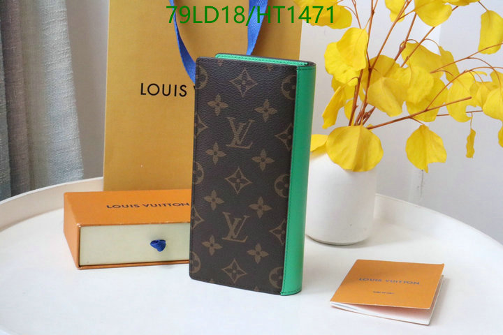 LV Bags-(Mirror)-Wallet-,Code: HT1471,$: 79USD