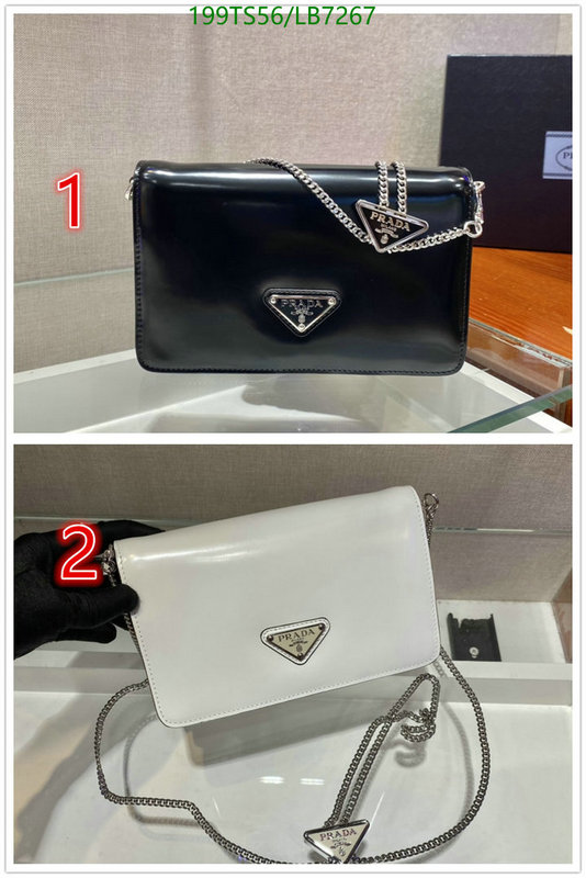 Prada Bag-(Mirror)-Diagonal-,Code: LB7267,$: 199USD