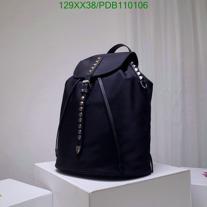 Prada Bag-(Mirror)-Backpack-,Code: PDB110106,$:129USD