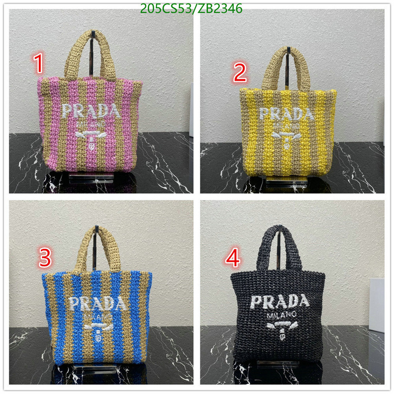 Prada Bag-(Mirror)-Handbag-,Code: ZB2346,$: 205USD