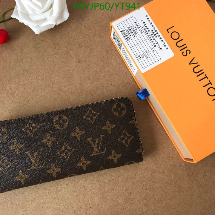 LV Bags-(Mirror)-Wallet-,Code: YT941,$: 45USD