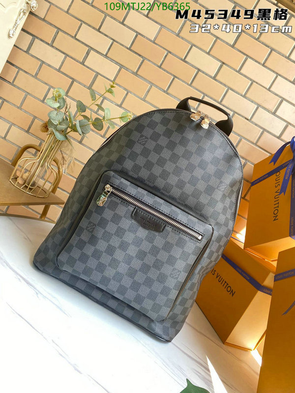 LV Bags-(4A)-Backpack-,Code: YB6365,$: 109USD