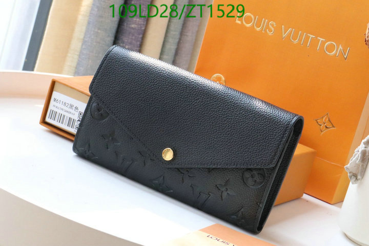 LV Bags-(Mirror)-Wallet-,Code: ZT1529,$: 109USD