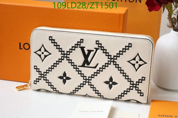 LV Bags-(Mirror)-Wallet-,Code: ZT1501,$: 109USD