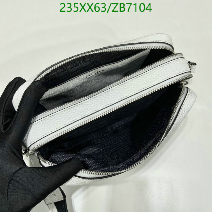Prada Bag-(Mirror)-Diagonal-,Code: ZB7104,$: 235USD