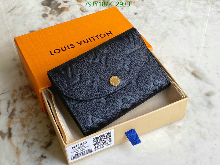 LV Bags-(Mirror)-Wallet-,Code: ZT2933,$: 79USD