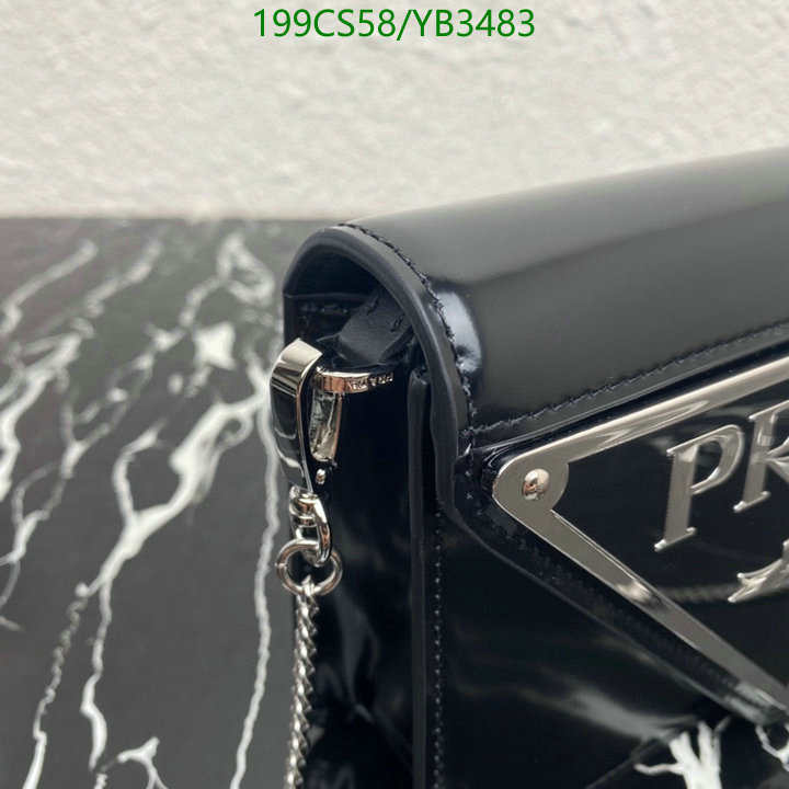 Prada Bag-(Mirror)-Diagonal-,Code: YB3483,$: 199USD