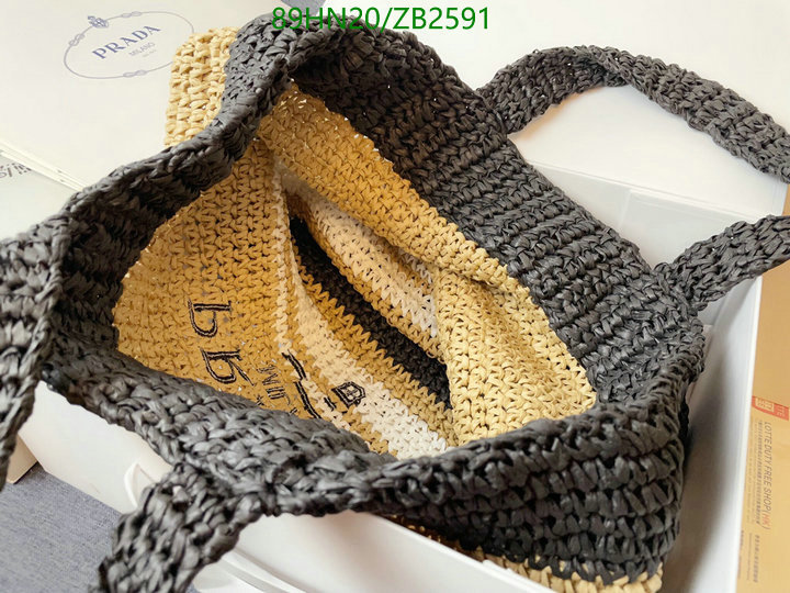 Prada Bag-(4A)-Handbag-,Code: ZB2591,$: 89USD
