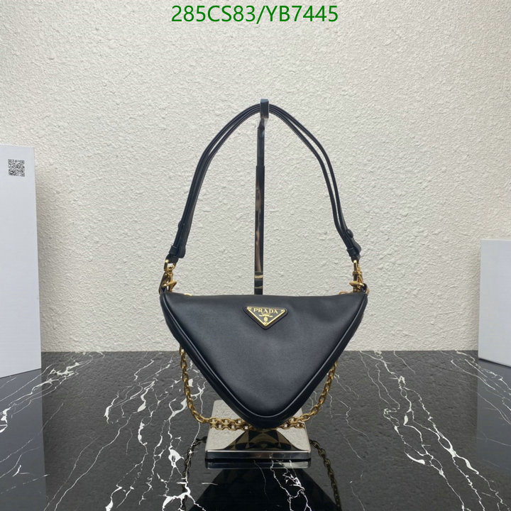 Prada Bag-(Mirror)-Triangle,Code: YB7445,$: 285USD