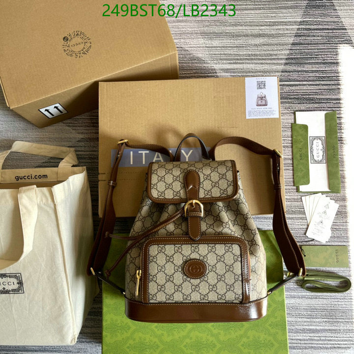 Gucci Bag-(Mirror)-Backpack-,Code: LB2343,$: 249USD