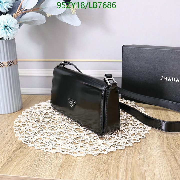 Prada Bag-(4A)-Diagonal-,Code: LB7686,$: 95USD