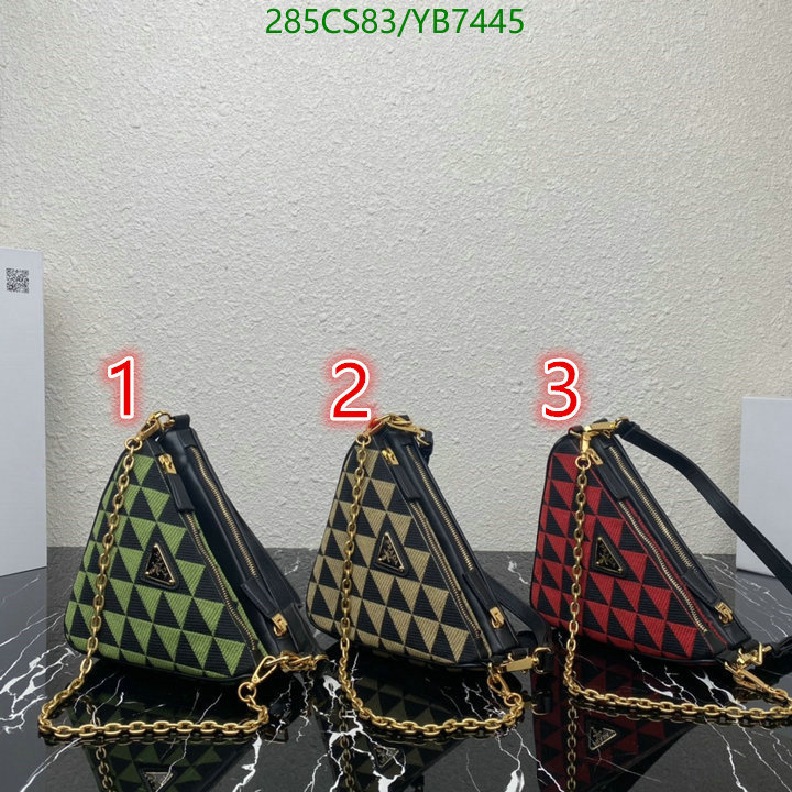 Prada Bag-(Mirror)-Triangle,Code: YB7445,$: 285USD