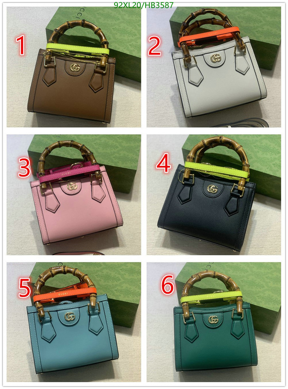 Gucci Bag-(4A)-Diana-Bamboo-,Code: HB3587,$: 92USD