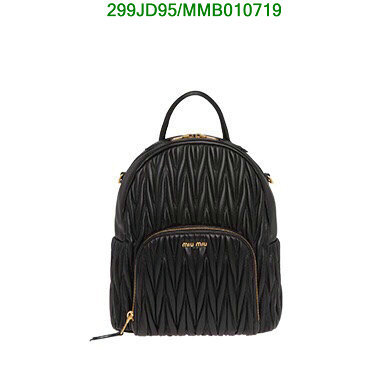 Miu Miu Bag-(Mirror)-Backpack-,Code: MMB010719,$: 299USD