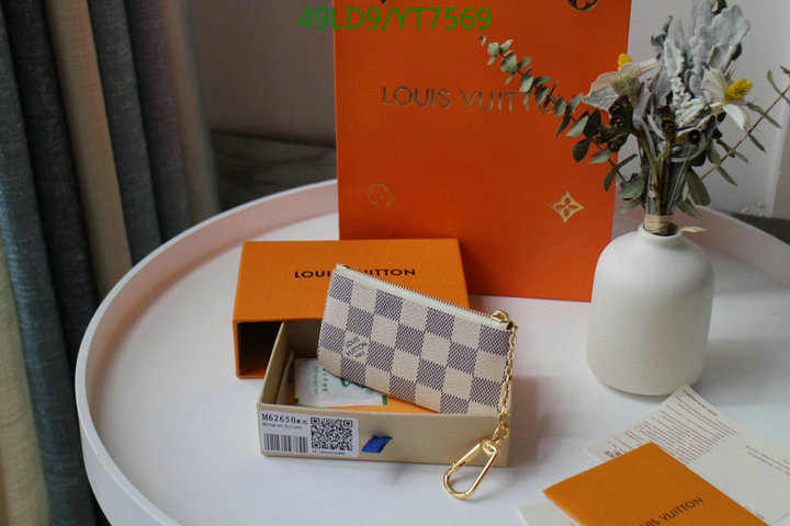 LV Bags-(Mirror)-Wallet-,Code: YT7569,$: 49USD