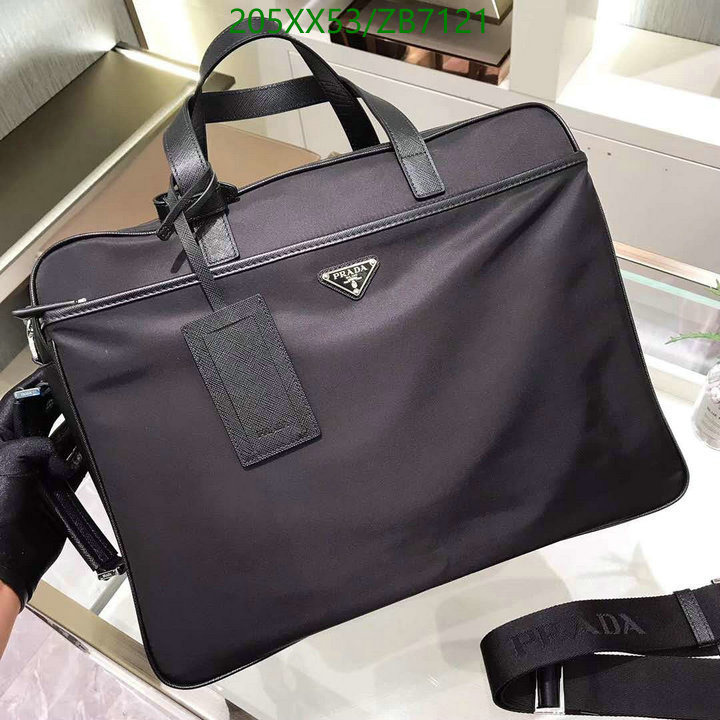 Prada Bag-(Mirror)-Handbag-,Code: ZB7121,$: 205USD