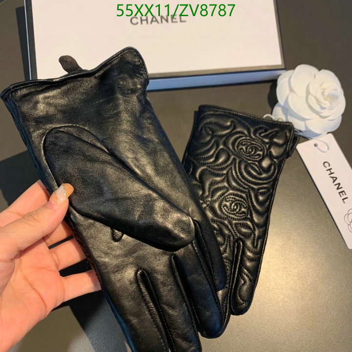 Gloves-Chanel, Code: ZV8787,$: 55USD