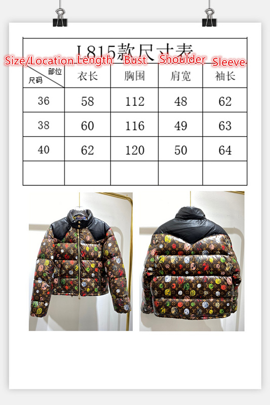 Down jacket Women-LV, Code: YC1628,