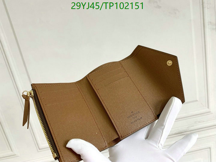 LV Bags-(4A)-Wallet-,Code: TP102151,$: 29USD