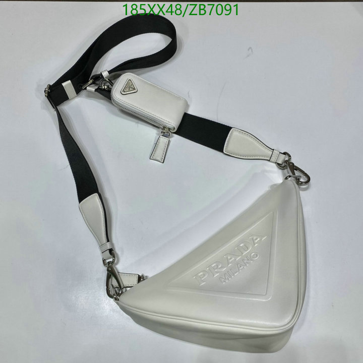 Prada Bag-(Mirror)-Triangle,Code: ZB7091,$: 185USD