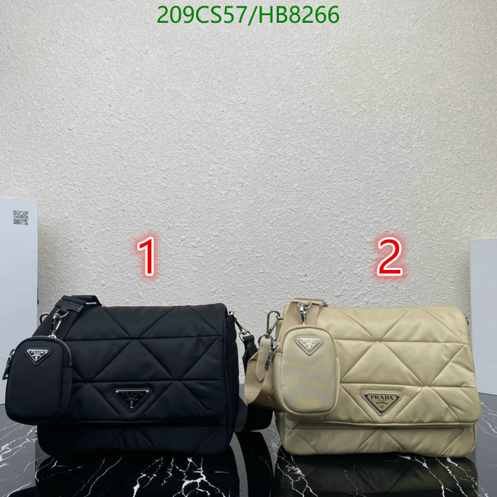 Prada Bag-(Mirror)-Diagonal-,Code: HB8266,$: 209USD