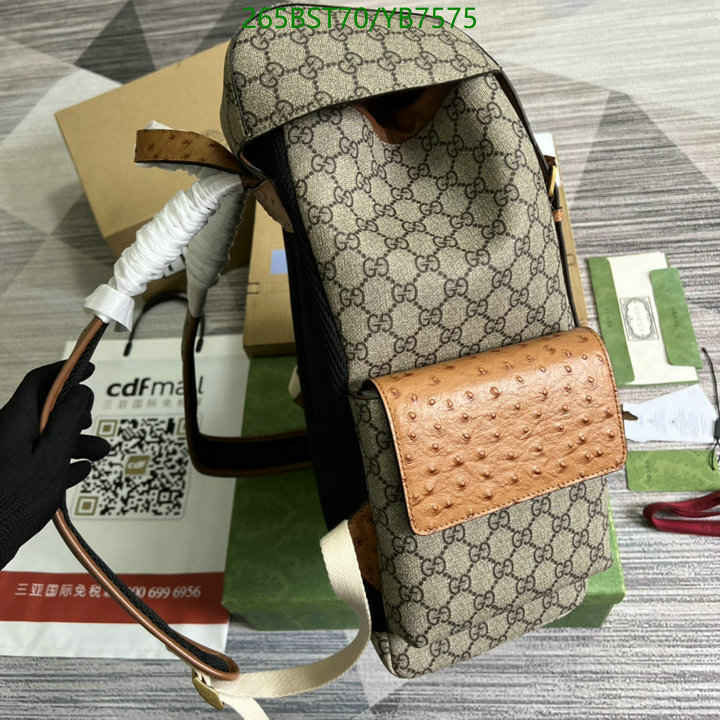 Gucci Bag-(Mirror)-Backpack-,Code: YB7575,$: 265USD