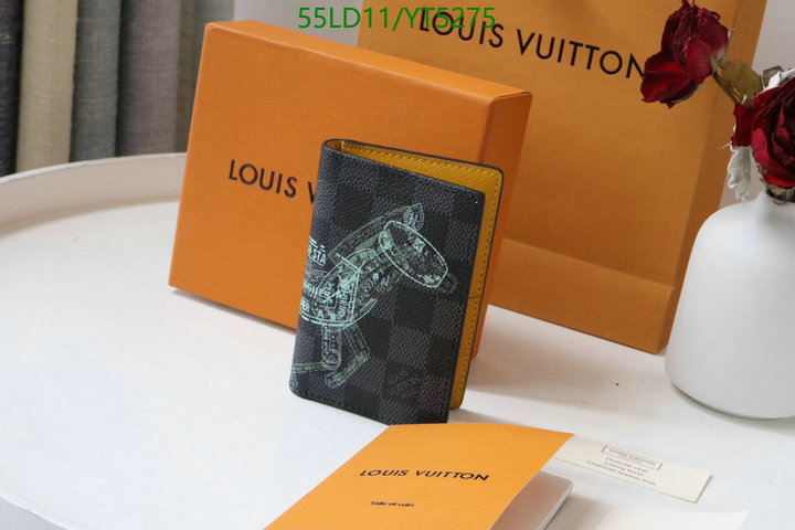 LV Bags-(Mirror)-Wallet-,Code: YT5275,$: 55USD