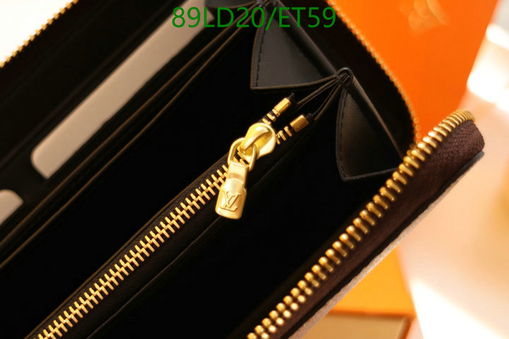 LV Bags-(Mirror)-Wallet-,Code: ET59,$: 89USD