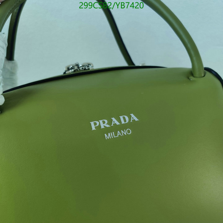 Prada Bag-(Mirror)-Handbag-,Code: YB7420,$: 299USD