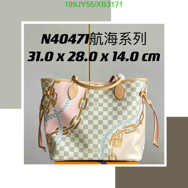 LV Bags-(Mirror)-Neverfull-,Code: XB3171,$: 199USD