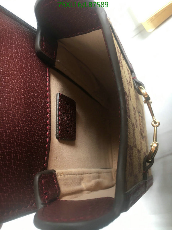 Gucci Bag-(4A)-Horsebit-,Code: LB7589,$: 75USD