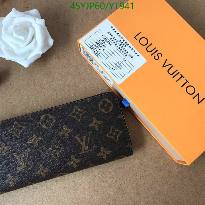 LV Bags-(Mirror)-Wallet-,Code: YT941,$: 45USD