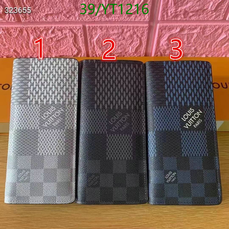 LV Bags-(4A)-Wallet-,Code: YT1216,$: 39USD