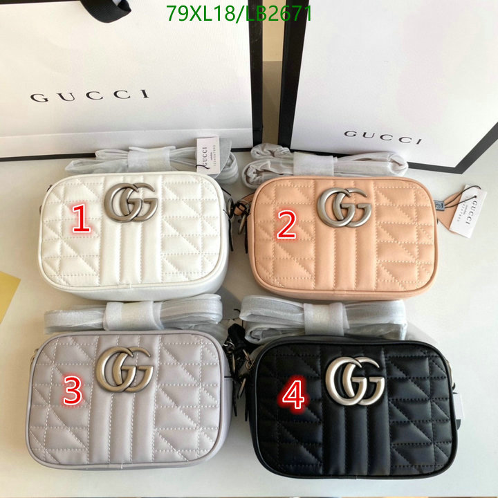 Gucci Bag-(4A)-Marmont,Code: LB2671,$: 79USD