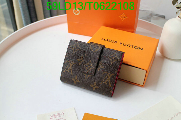 LV Bags-(Mirror)-Wallet-,Code: T0622108,$: 59USD