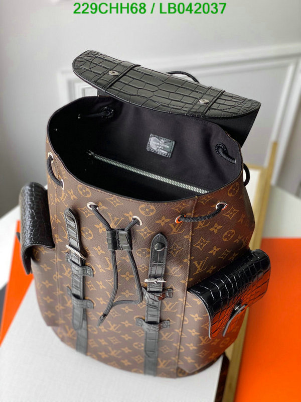 LV Bags-(Mirror)-Backpack-,Code: LB042037,$: 229USD