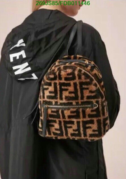 Fendi Bag-(Mirror)-Backpack-,Code: FDB011446,$: 269USD