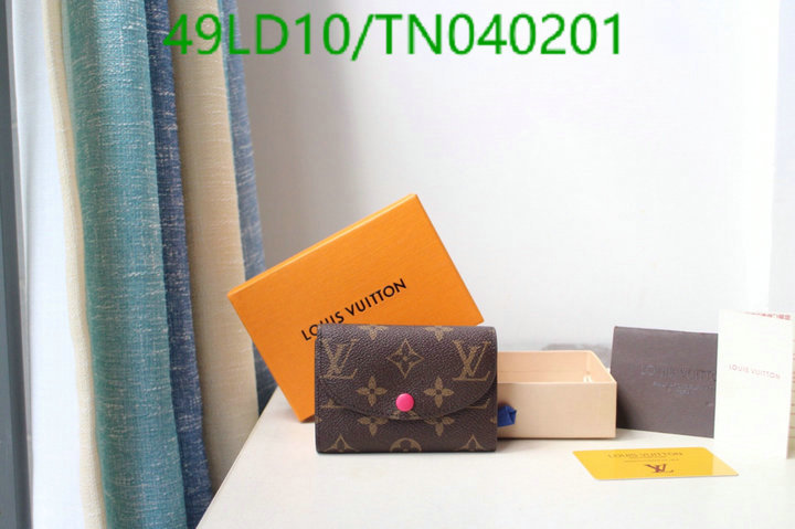 LV Bags-(Mirror)-Wallet-,Code: TN040201,$: 49USD