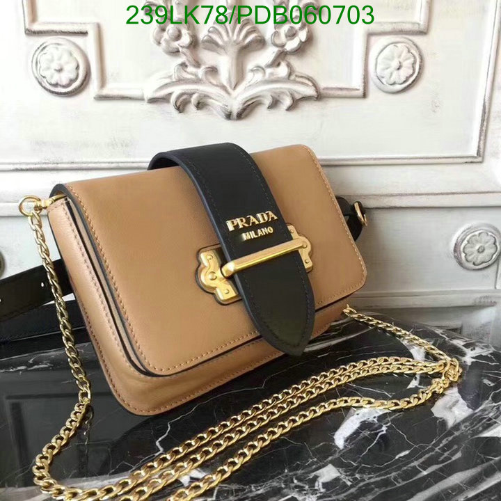 Prada Bag-(Mirror)-Diagonal-,Code: PDB060703,$: 239USD