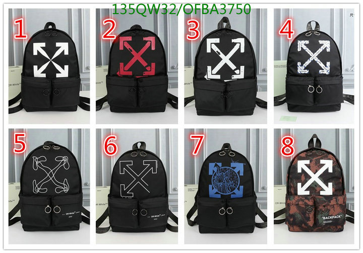 Off-White Bag-(Mirror)-Backpack-,Code: OFBA3750,$: 135USD